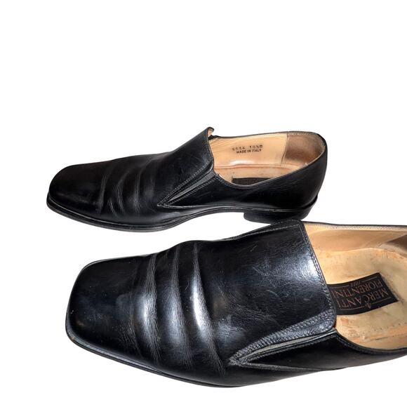 Mercanti Florentini made in Italy Men’s Black leather guessed loafer size 10.5M - Picture 11 of 12